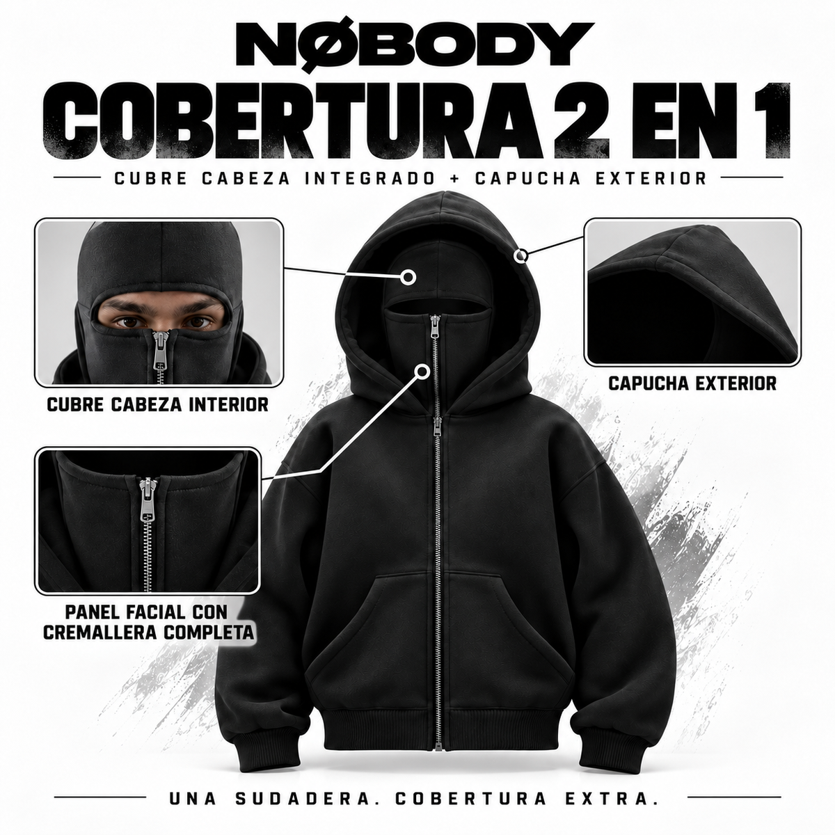 Full-Face Zip Hoodie